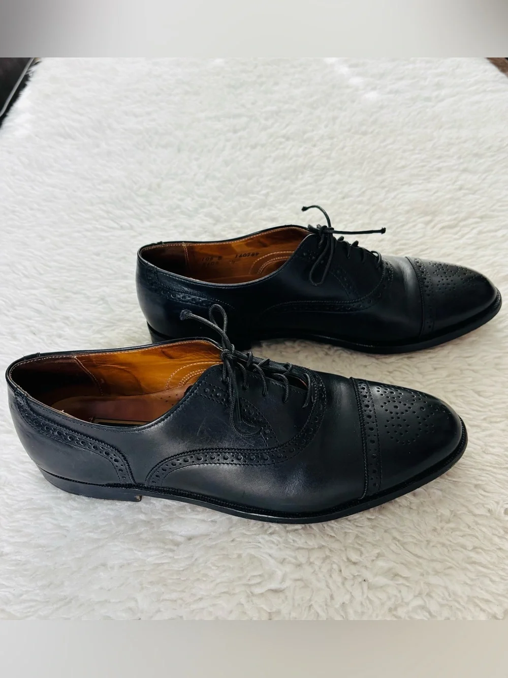 Cole Haan Black leather Lace up Oxfords Shoes size 10.5 D